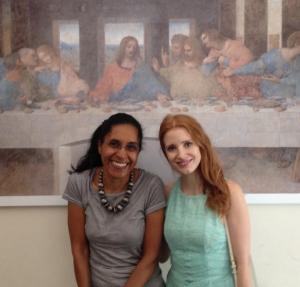 Jessica Chastain al Cenacolo Vinciano